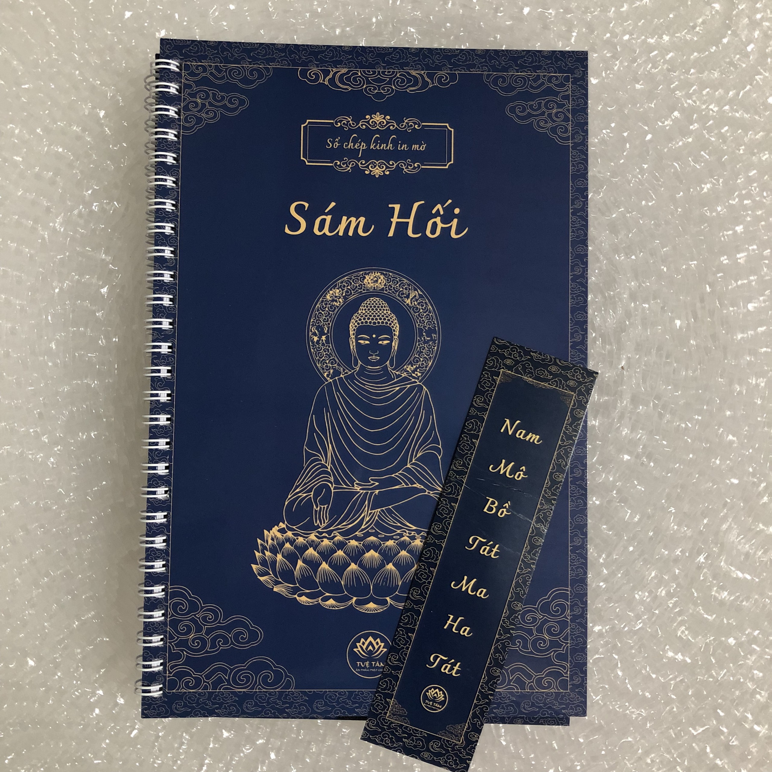 sổ chép kinh Sám Hối in mờ - Sổ tay chép kinh Sam Hối