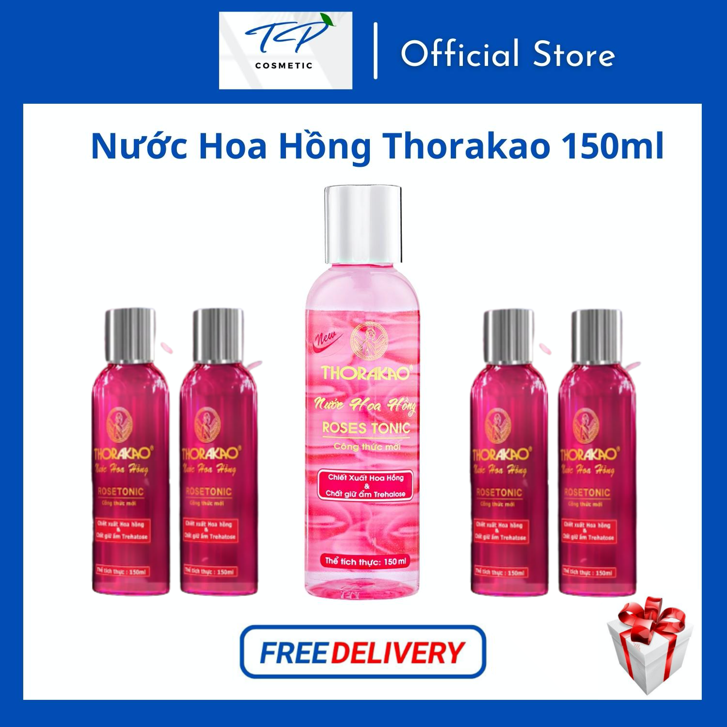 Nước hoa hồng Thorakao 150ml: làm sạch cặn bã trên da, cân bằng độ âm, duy trì độ mềm mại cho làn da.