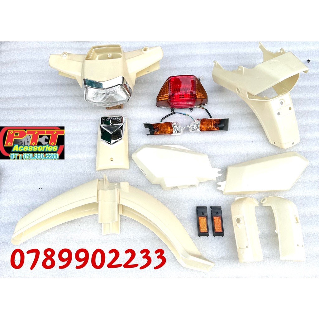 DÀN ÁO XE SUPER DREAM ĐẦU LỒI NHỰA ABS ( KHÔNG SƠN )