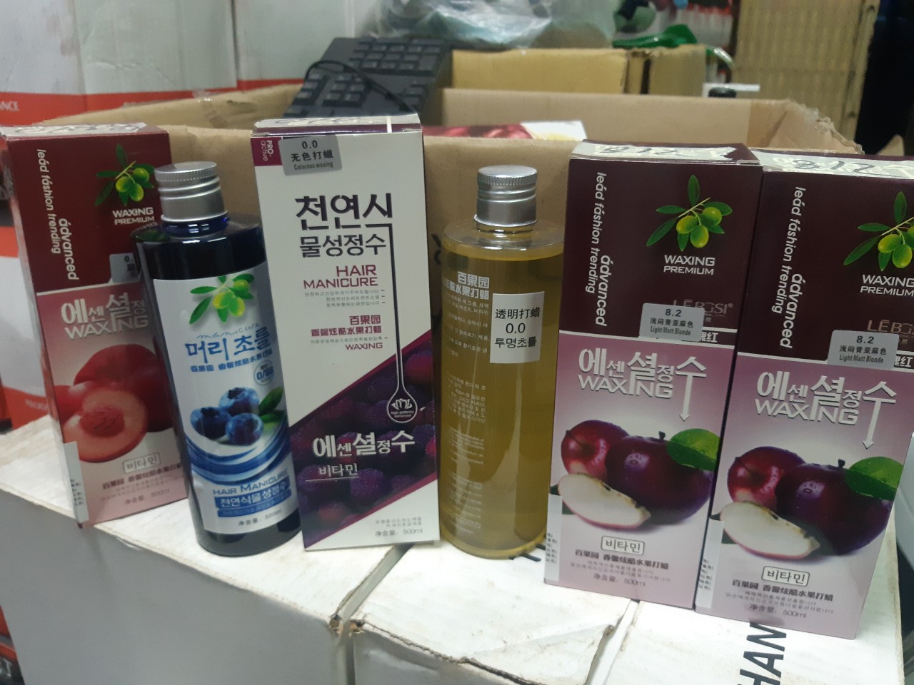 thuốc nhuộm phủ bóng trái cây màu nâu rêu 500ml 8/2