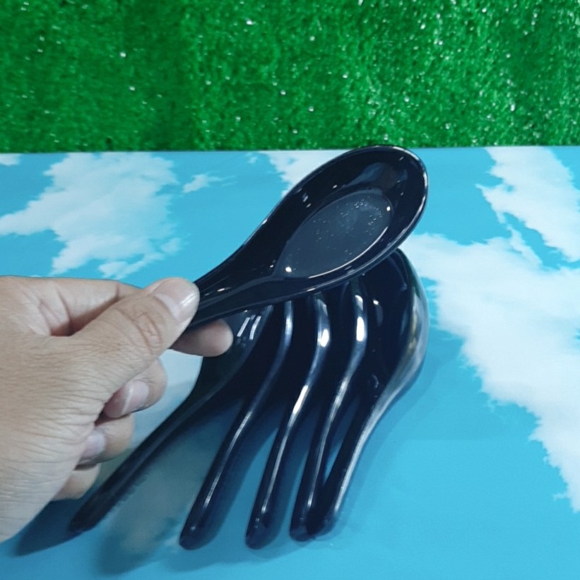 [HCM]2 Muỗng cơm No14 melamine màu Đen Bóng Sang Trọng