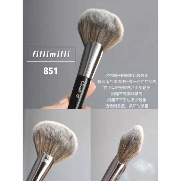 Cọ phủ Cọ phủ phấn và má hồng Filliwilli 851 Nhật lông chồn siêu mềm mịn,cực sang chảnh nhé
