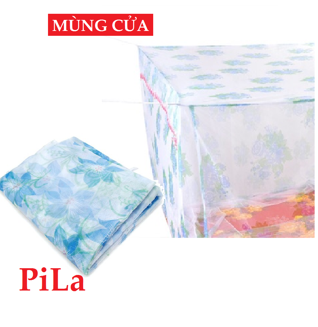 Mùng ngủ có cửa tuyn in bông 3mx2m