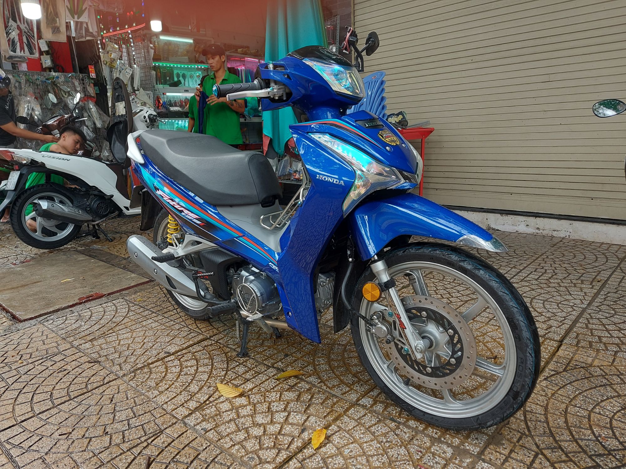 [HCM]Tem xe Future125i- wave 125i  tem rời dán xe xanh