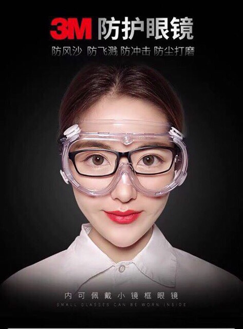 Kính bảo hộ chống hoá chất 3M 334