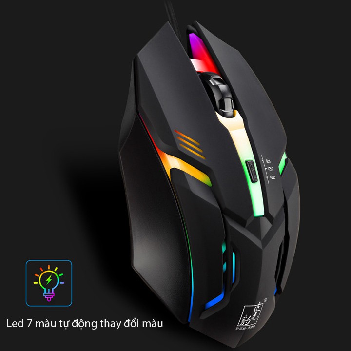 Chuột quang có dây - đèn led chuyên game k2