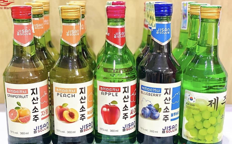 Jisan Soju Hàn Quốc Vị Trái Cây - 360ml