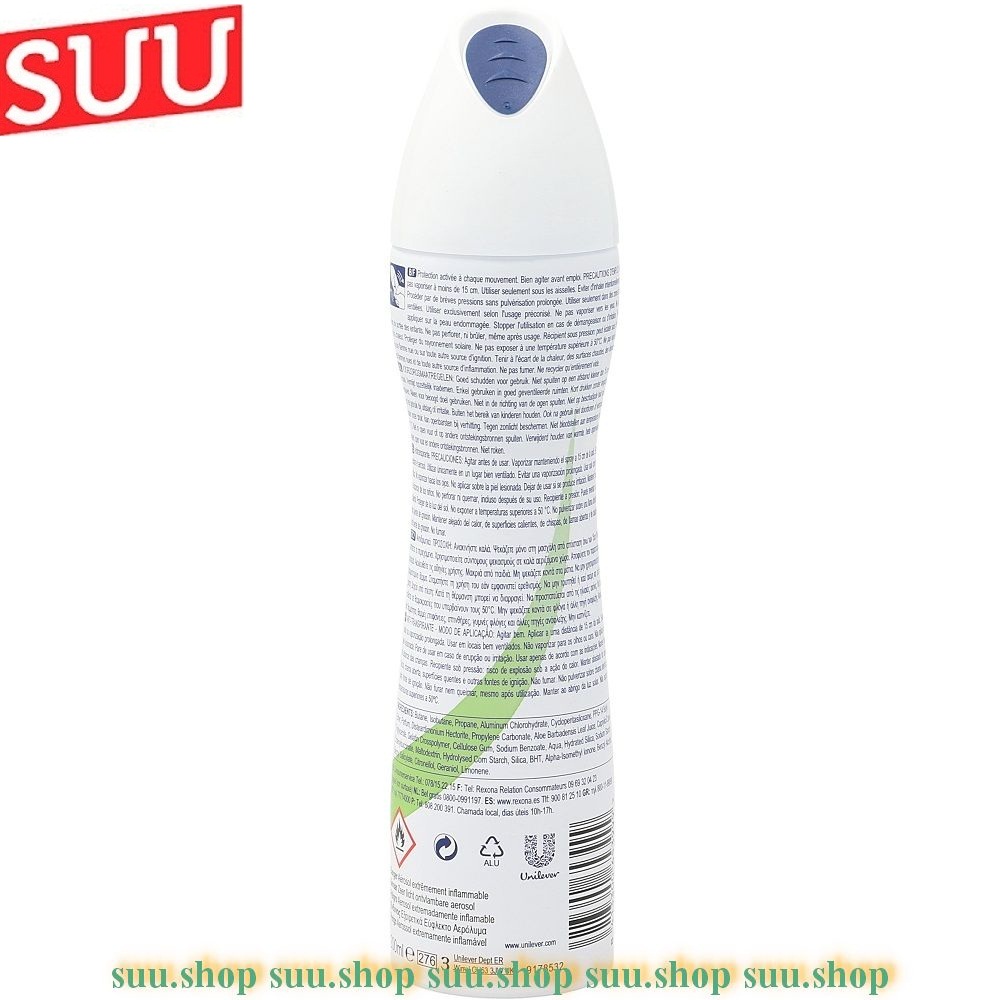 Xịt Khử Mùi Nữ 200Ml Rexona Aloe Vera