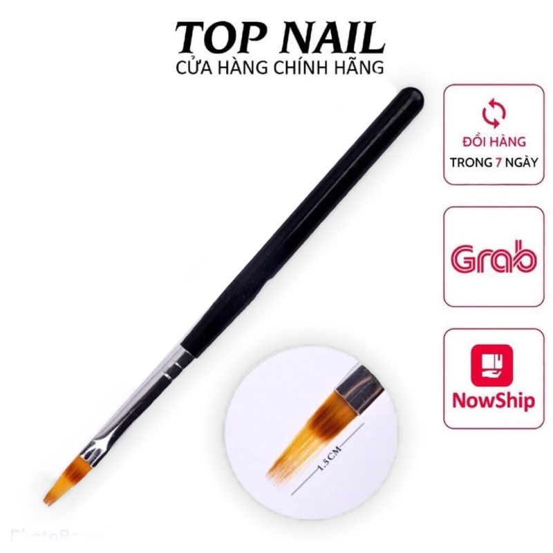 Cọ ombre lông thưa cán gỗ làm nail