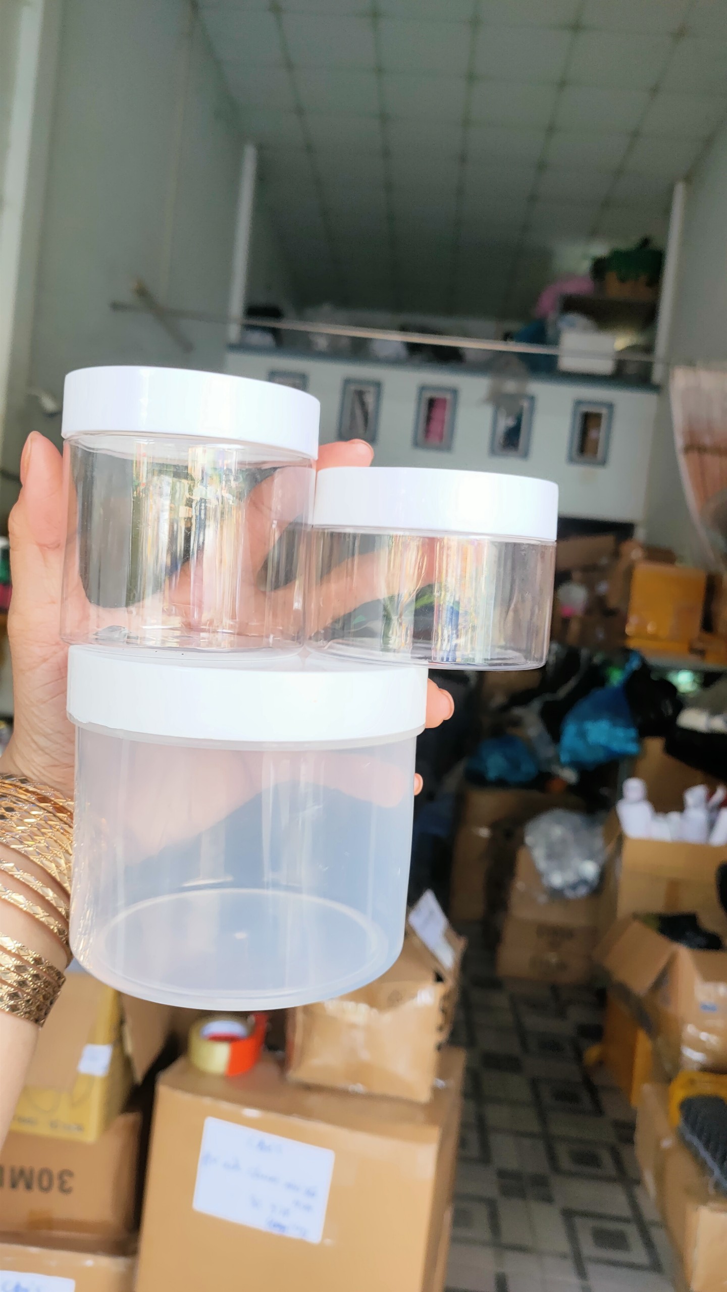 Hủ pét 5gr-30gr-100gr-200gr [nắp vàng]