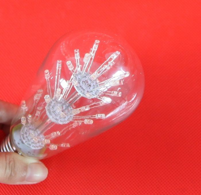 Bóng đèn led trang trí pháo hoa hình ST64, đèn trang trí độc đáo