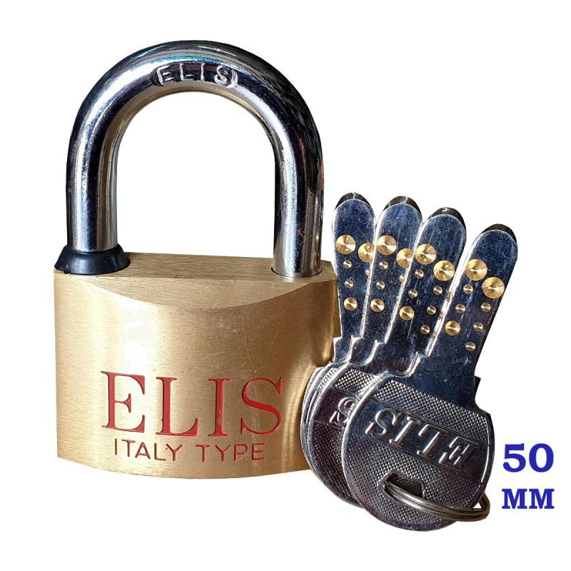 Ổ khóa cửa Elis CỠ TRUNG 50 MM đường kính gọng 0.9cm - kiểu khóa bấm có 4 chìa điện tử