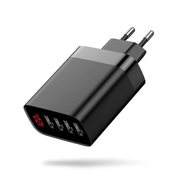 Sạc 4 cổng USB 30w BASEUS Mirror Lake Digital (EU) CCJMHB-B01 / B02
