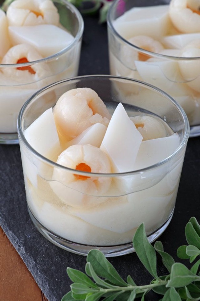 vải thiều ngâm lon đỏ Ngọc Hà 454gr