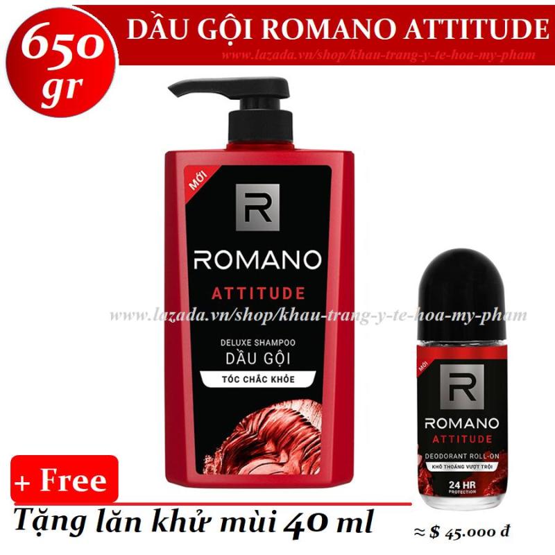 Romano - Dầu gội Hương nước hoa Attitude 650 gr + Tặng lăn khử mùi 40 ml cao cấp