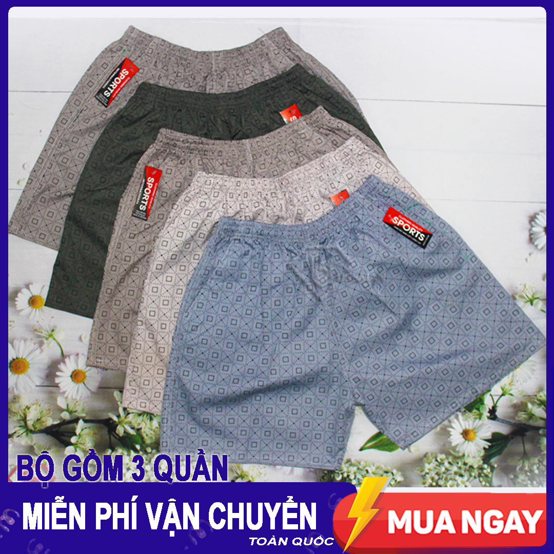 [HCM]COMBO 3 Quần đùi ngắn Nam mặc nhà TNT.02