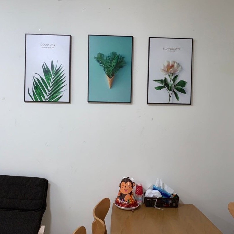 Bộ 3 bức tranh treo tường đơn giản thanh lịch