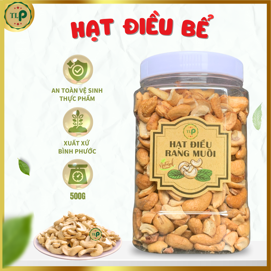 HẠT ĐIỀU BỂ RANG MUỐI TÂN LỘC PHÁT HŨ 500G Hạt Điều Bình Phước Thơm Ngon