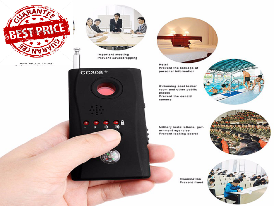 Máy phát hiện nghe lén, camera theo dõi CC308+