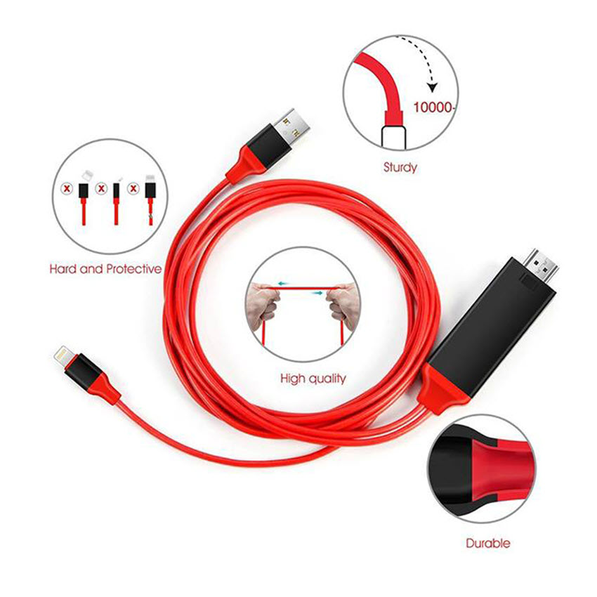 CÁP IPHONE LIGHNING RA HDMI LÊN TIVI LCD CHẤT LƯỢNG CAO