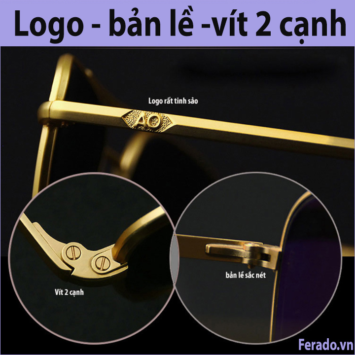 kính mắt AO American Pilot ,kính cơn AO hàng cao cấp tròng thủy tinh chống UV 400