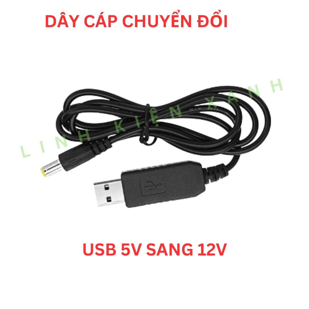 Cáp chuyển đổi điện áp 5v sang 9V hoặc 12V (dùng cho modem Wifi - Cúp điện vẫn có Wifi)