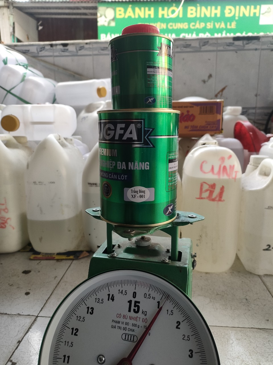 Sơn sắt mạ kẽm 2 thành phần Xingfa sơn không cần lót ( bộ 1.2kg màu+ chất đóng rắn)