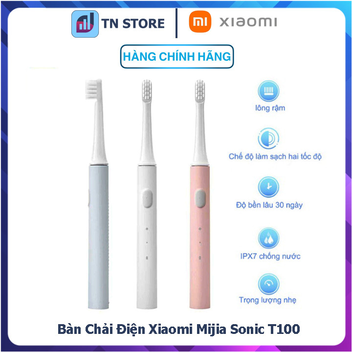 Bàn Chải Đánh Răng Điện Xiaomi Mijia T100 - Kháng Nước IPX7 - Chính Hãng