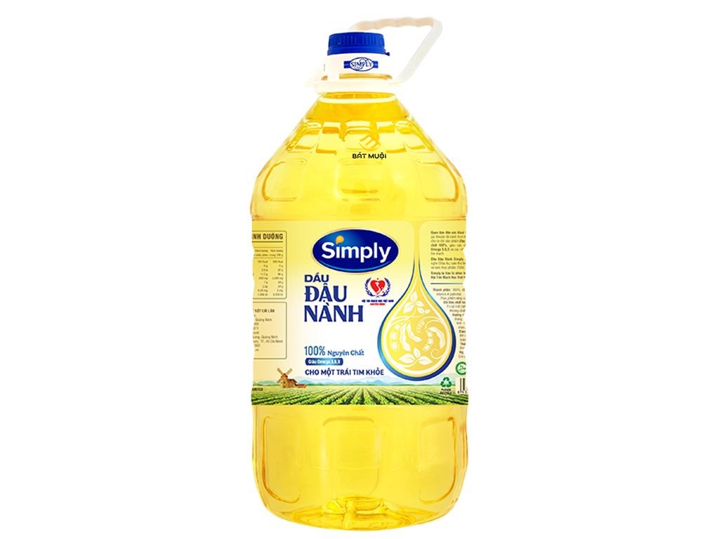 Dầu đậu nành simply can 5 lít - bat muoi