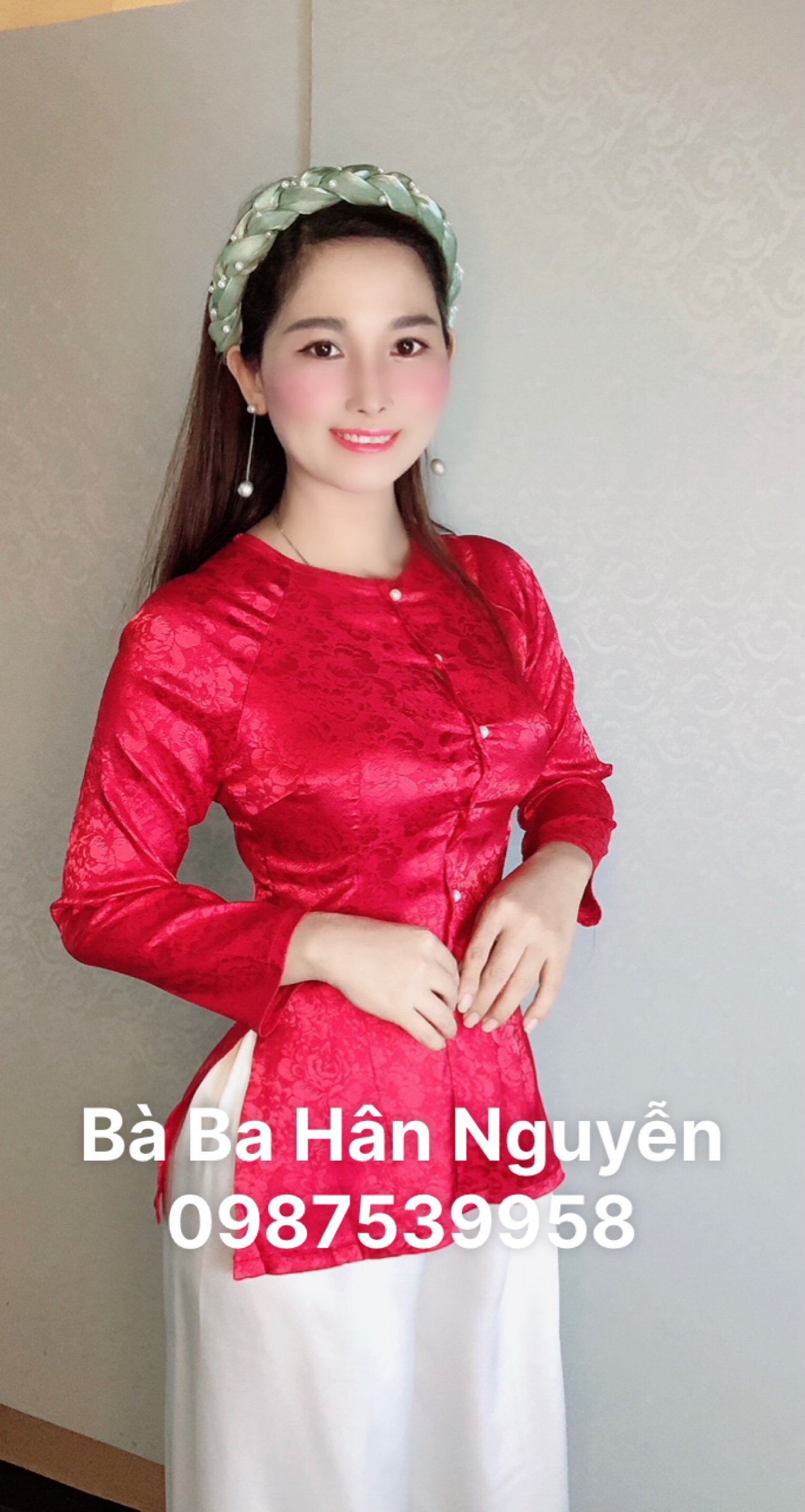 ÁO BÀ BA GẤM HOA  + QUẦN