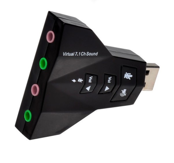 [HCM]Card âm thanh hình máy bay USB Sound Virtual 7.1
