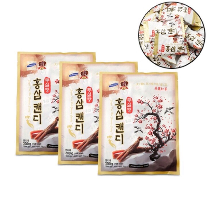 [HCM]Kẹo sâm không đường Hàn Quốc 200g