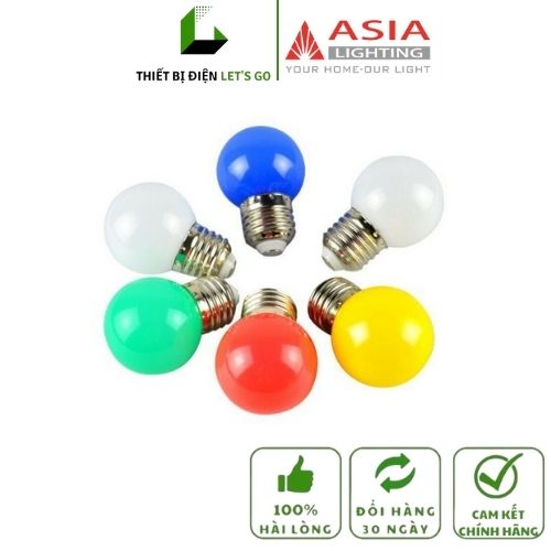 Bóng Đèn LED Tròn 1W Trang Trí Nhiều Loại Màu Sắc Bảo Hành 24 Tháng ASIA [HÀNG CHÍNH HÃNG]
