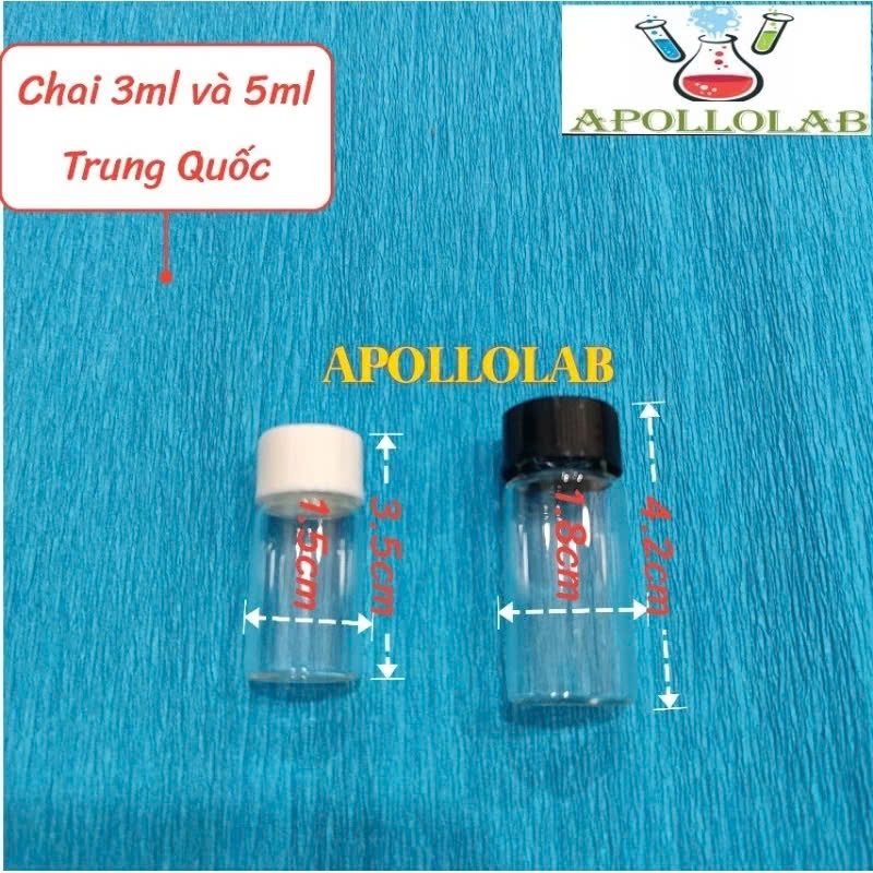 Chai thủy tinh có nắp vặn siêu kín, tự đứng được 3ml 5ml 10ml 20ml 40ml đựng tinh dầu hóa chất