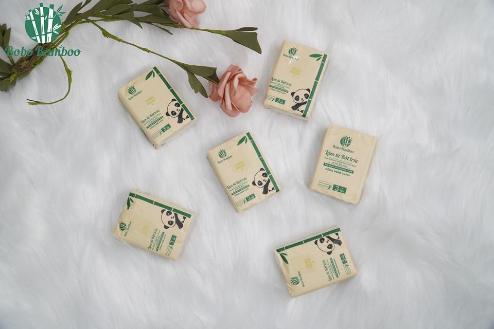 Thùng 120 gói bỏ túi Khăn giấy cao cấp Bobo Bamboo