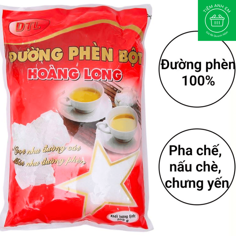 Đường phèn bột Hoàng Long gói 500g