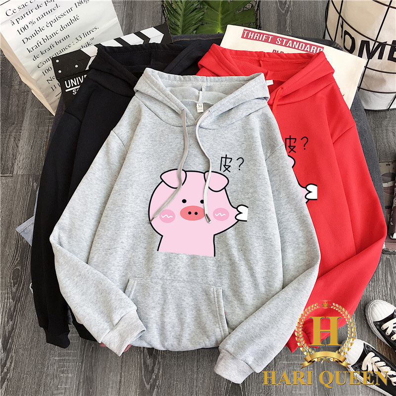 Áo hoodie lợn bẹo má DTR1119