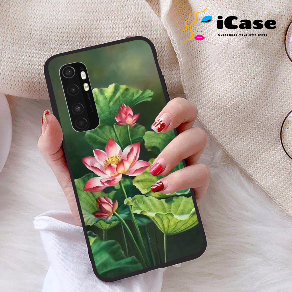 Ốp lưng Xiaomi Mi Note 10 Lite viền dẻo TPU BST Sen
