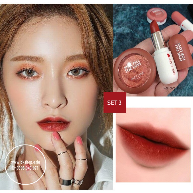 [Thái Lan] Set Son Môi & Phấn Mắt Neecara Thái Lan N402