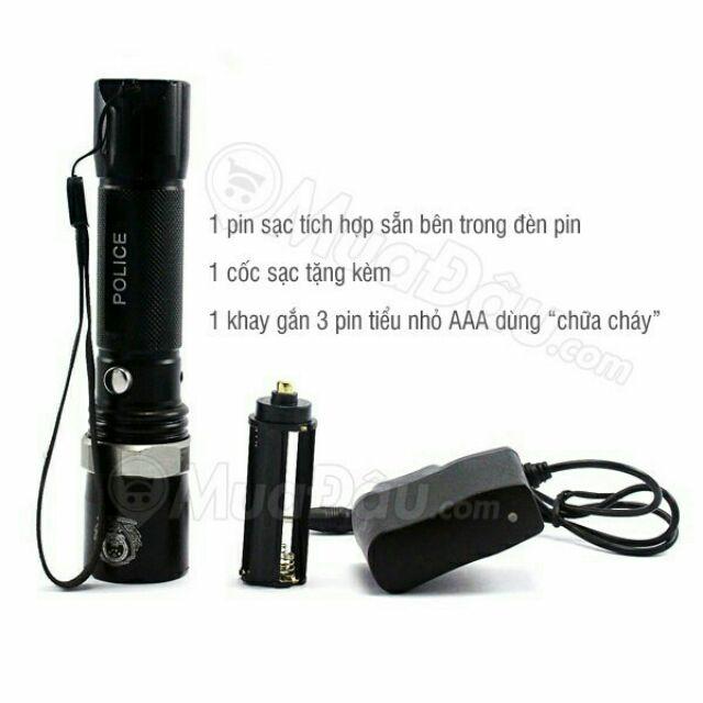 [HCM]Đèn pin siêu sáng(tặng kèm 1 cục pin sạc)