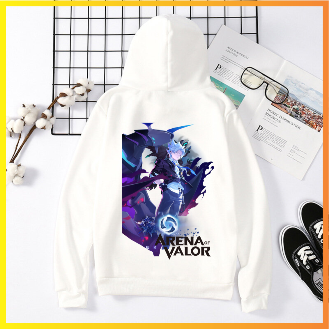 Áo Hoodie Liên Quân Mobile 2 màu đen và trắng in 3D cực chất