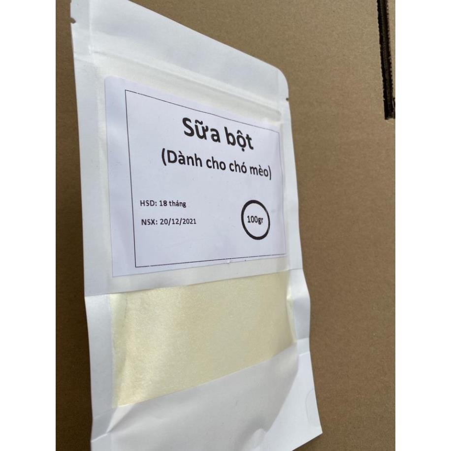 Hanpet - Sữa bột zip 100gr Sữa cho chó mèo dạng bột