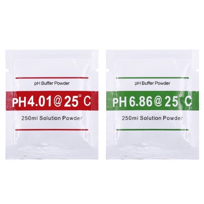 Bột đệm ph 2 gói - bột test ph cho bút đo ph của nước