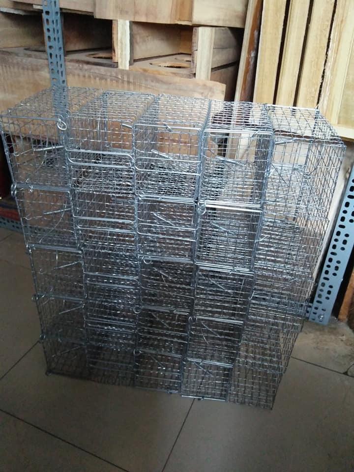 Combo of 2 Rat Traps, Rice Rats, Squirrel Traps Made of Sturdy Corrugated Wire Mesh to Limit Rust (with Anti-Slip Lock) 20 cm