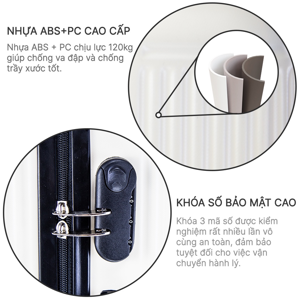 Vali du lịch Size 28 chống va đập tốt