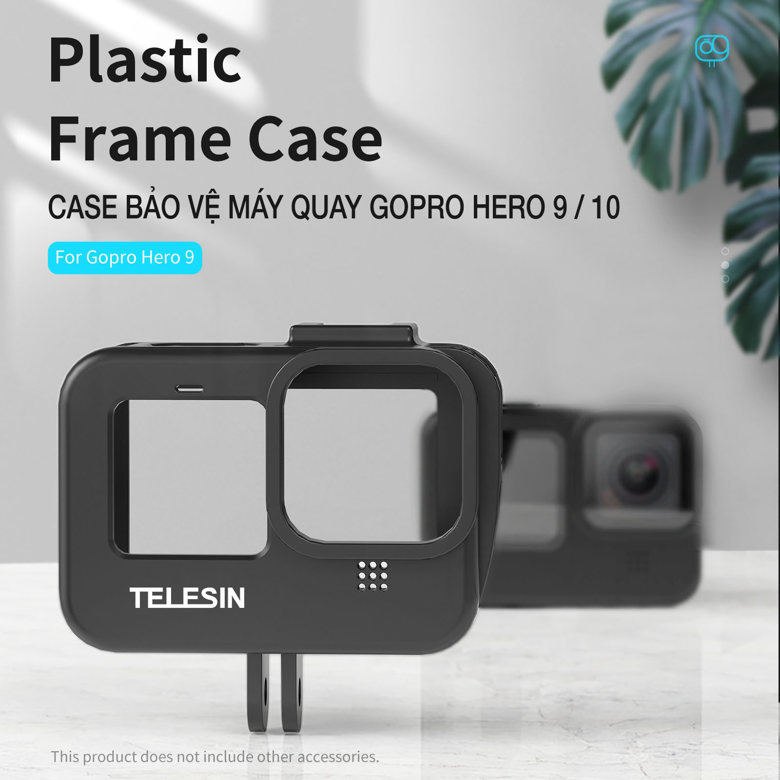 Vỏ Bảo Vệ GoPro Hero 9 10 11 12 Chống Va Đập Chống Sốc Có Thể Kết Nối Với Đèn Led, Mircrophone, Tháo Mở Nắp Pin Dễ Dàng