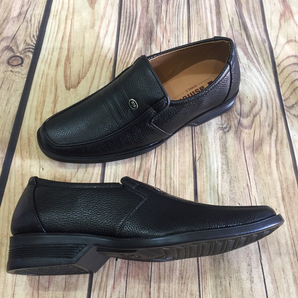 Giày NAM trung niên da mềm may đế đen ( Shop Vina Store )