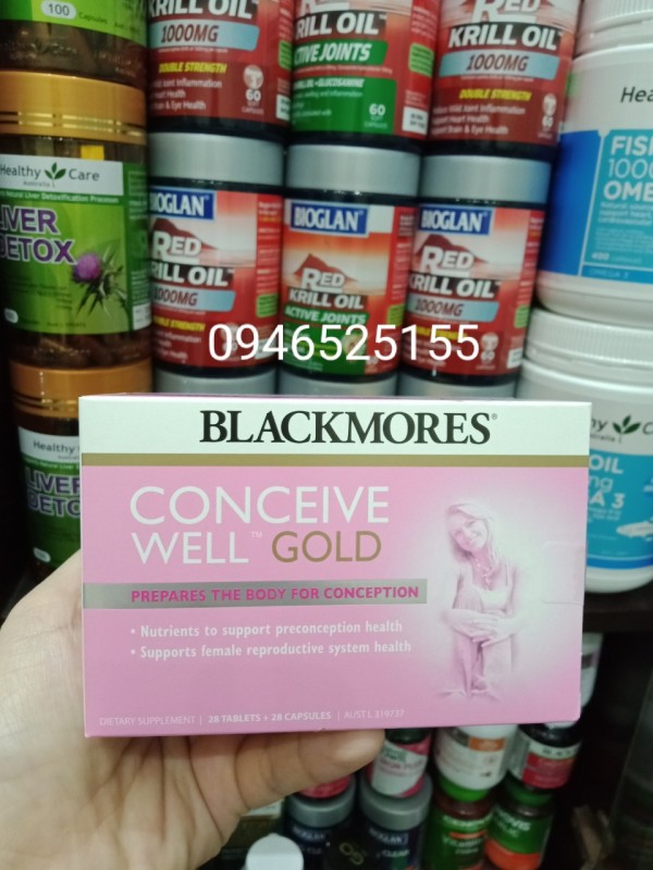 Tăng Thụ Thai Blackmores Conceive Well Gold 56 Viên nhập khẩu