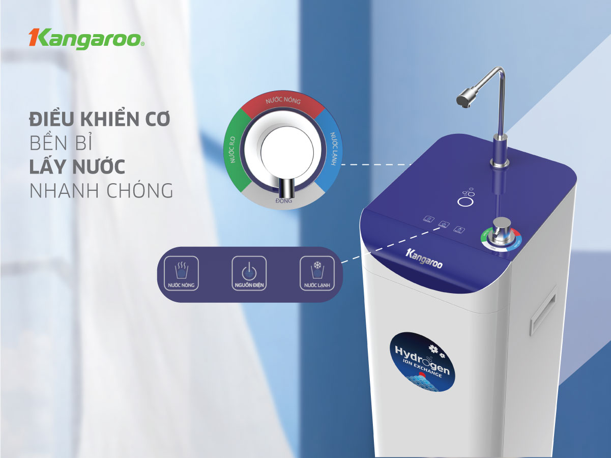 Máy lọc nước Kangaroo Hydrogen Slim nóng lạnh KG10A7S (mới 100%)