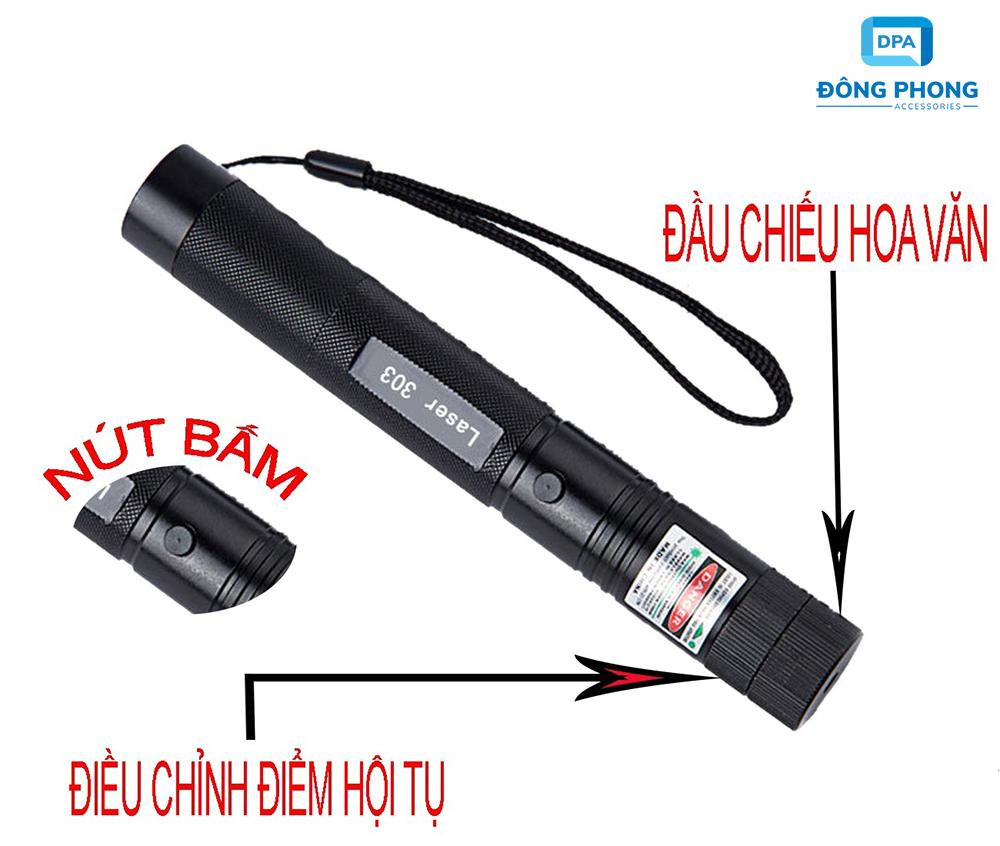 Đèn Pin Chiếu Tia Laser 303 Cao Cấp Chiếu Xa 1KM